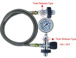 Sonar Gas Transfer/Fill/Equaliser Hose with Pressure Gauge DIN